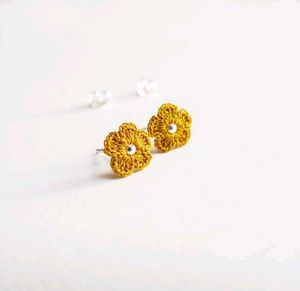 Micro Crochet Flower Earrings
