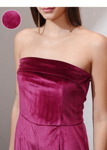 Velvet Strapless Jumpsuit