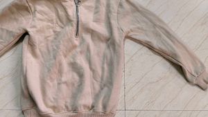 Cream Quarter Zip Sweatshirt