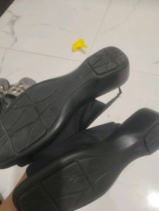 Bata Stylish Black Slingback Sandals