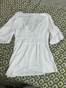 White V-Neck dress