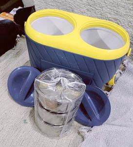 Insulated Tiffin Box with separate compartments fo