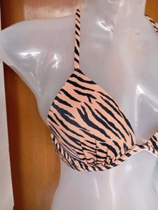 Tiger Print Bikini Top