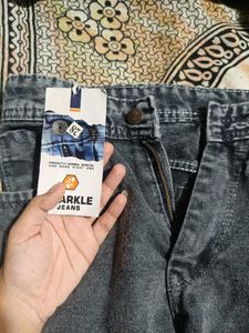 Grey Wide Leg Jeans