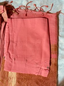 Peach Pattu Saree