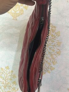 Red Quilted Handbag of allen solly