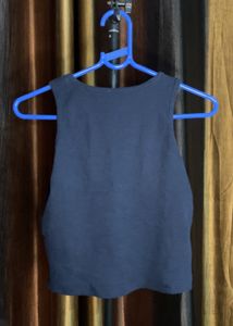 Navy Cropped Tank Top