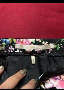 Floral Black Shorts