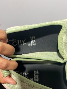 Light Green Knit Loafers
