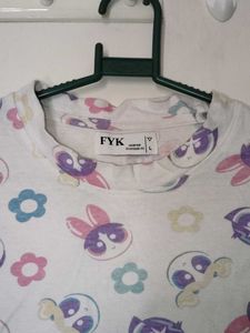 Cute Cartoon Print Crop Top