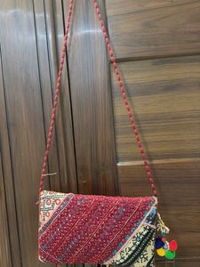 Embroidered Patchwork Clutch Bag