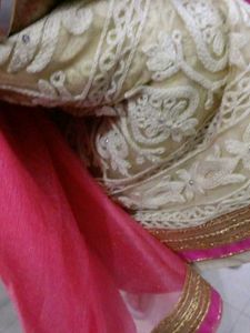 Stunning Pink Net Saree