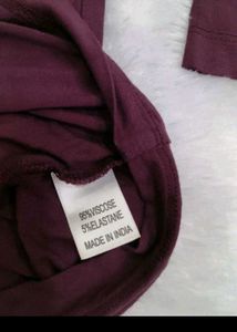 Burgundy Turtleneck Top