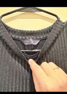M&amp;S shimmery ribbed top