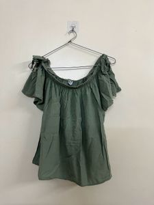 Off Shoulder Tie Sleeve Top