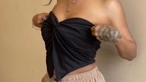 Stylish Black Knot Front Bandeau Top