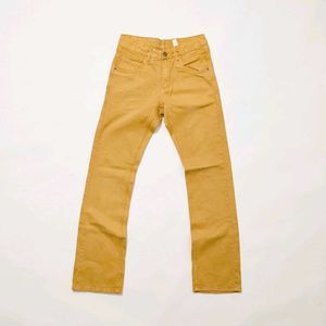 GARCIA Garment-Dyed Mustard Yellow Slim Trousers