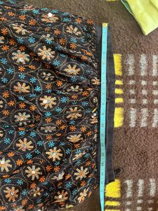 Embroidered Black Ethnic Skirt
