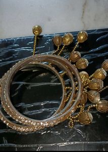 Designer Bangles with Hanging Beads