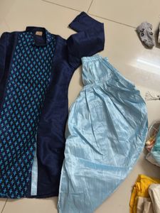 Boys Navy Blue Kurta Set