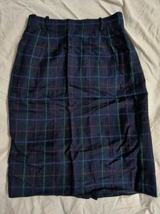 Plaid Pencil Skirt - Classic Fit