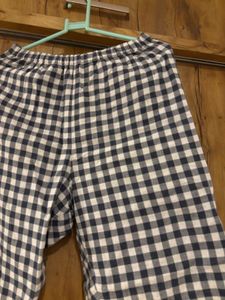 Checkered Wide Leg Pants