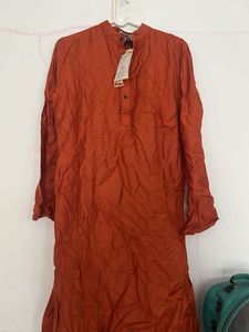 Men's Orange Kurta