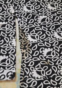 black kurta with zari border