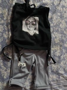 Sleeveless Graphic Top & Pants Set