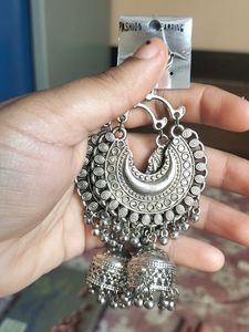 Earings Oxidised Jhumka