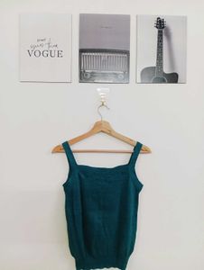 Teal Square Neck Tank Top