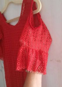 Chic Cold Shoulder Lace Top