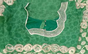 Green Embroidered Saree with Blouse