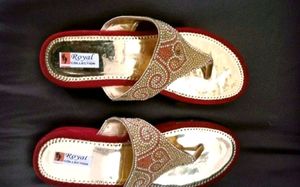Red Velvet Cloth Sandels