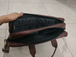 Classic Brown Leather Briefcase