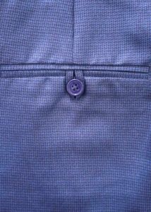 navy blue coloured glossy  formal pant .
