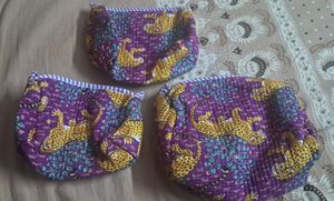 Set of 3 Leopard Print Pouches