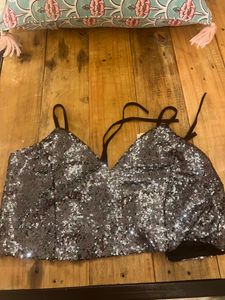 Brand New KOOVS Sequin Strappy Top