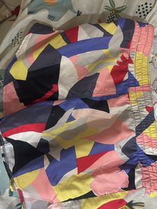 Colorful Abstract Print Shorts