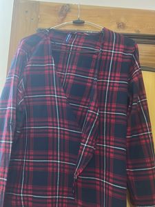 Shirt Style Open Shrug Type Top