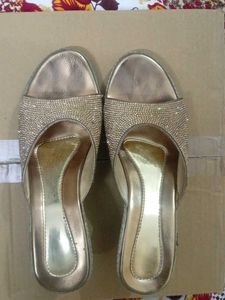 Elegant Embellished Wedge Heels