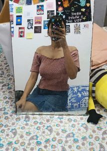 Chic Ribbed Off-Shoulder Top