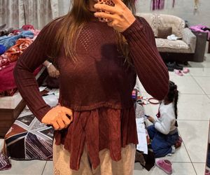 Burgundy Knit Top
