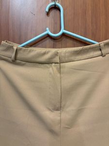 Classic Beige Wide-Leg Trousers