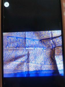 Royal Blue Saree with Intricate Gold Border