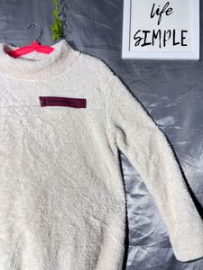 Cozy Cream Fleece Mock Neck Sweater