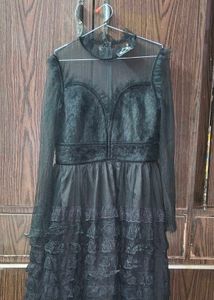 Elegant Black Lace Dress