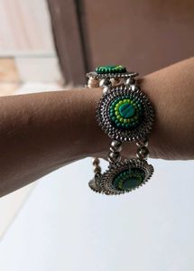 Boho Ethnic Green Beaded set