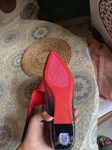 Red &amp; Black Croc Print Ballerinas