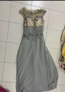 Stunning Grey Embellished Gown